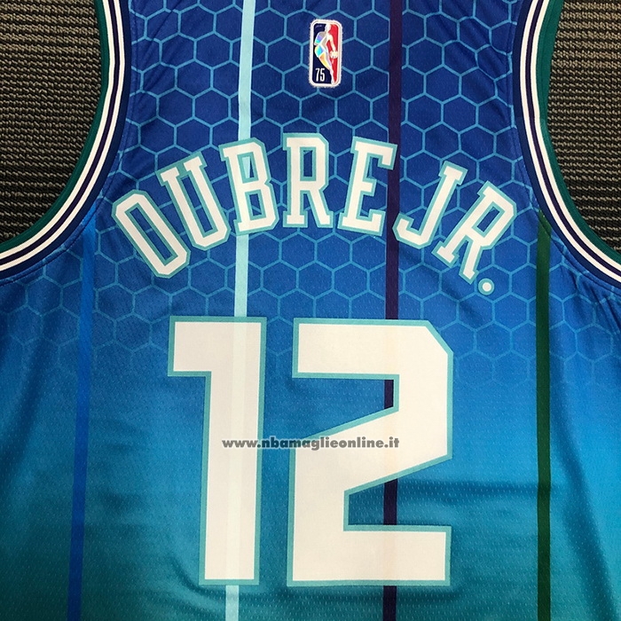 Maglia Charlotte Hornets Kelly Oubre JR. #12 Citta 2021-22 Blu